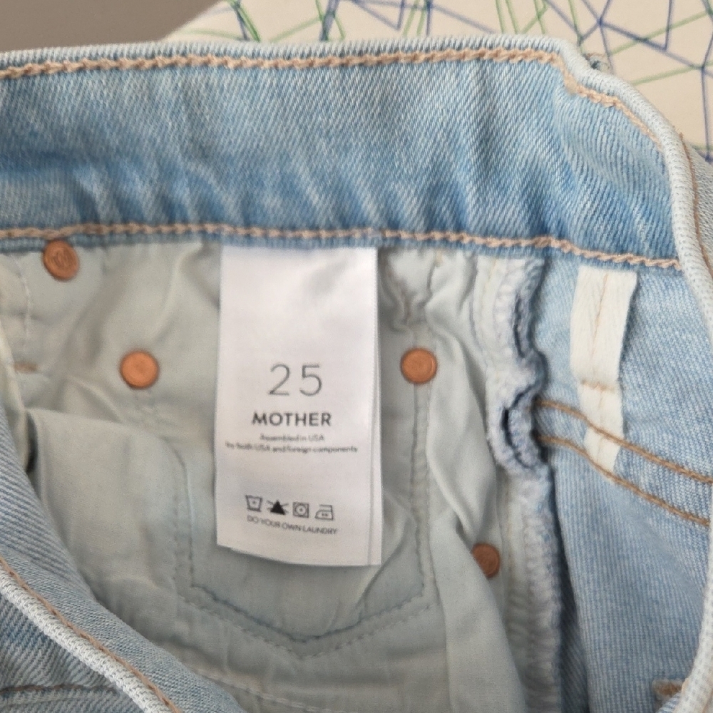 MOTHER Light Wash Straight Leg Jeans - Picture 4 of 5